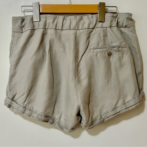 Wilfred| Aritzia| Light Gray Linen ‘Allegra’ Shorts Sz 6 - Picture 3 of 5